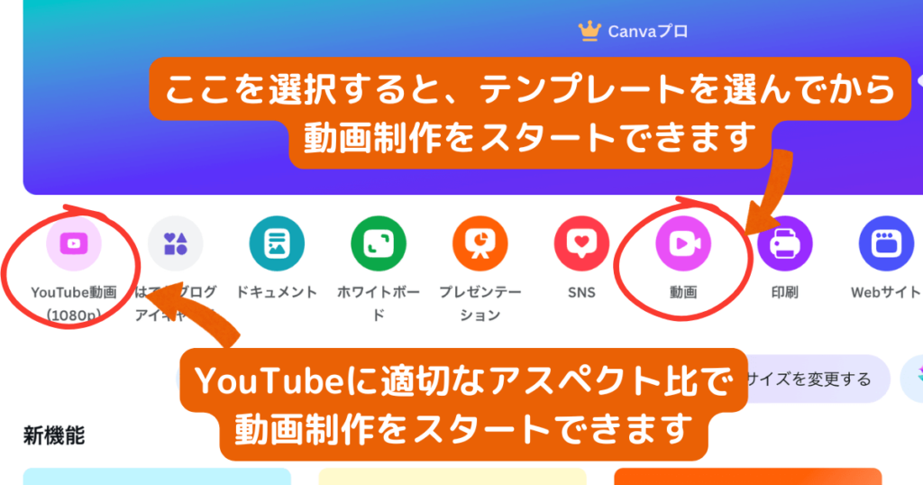 Canvaで動画作成をスタートする方法